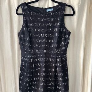 Cynthia Rowley Black Lace Overlay Cocktail Dress **with pockets**